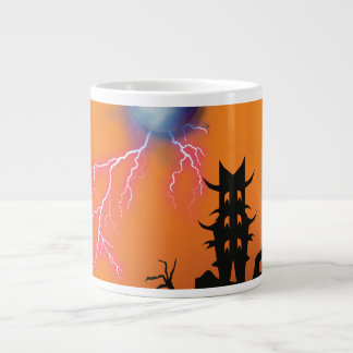 Spooky Castle Silhouette Coffee Mug - Dark Aesthet