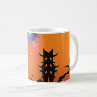 Spooky Castle Silhouette Coffee Mug - Dark Aesthet