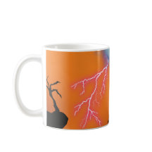 Spooky Castle Silhouette Coffee Mug - Dark Aesthet