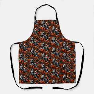 Spooky Cat and Pumpkins Apron