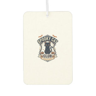 Spooky Cat Club Cat Halloween Spooky Cat Vintage V Car Air Freshener