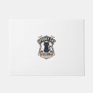 Spooky Cat Club Cat Halloween Spooky Cat Vintage V Doormat