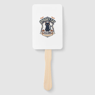 Spooky Cat Club Cat Halloween Spooky Cat Vintage V Hand Fan