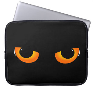 Spooky Cat Eyes Laptop Sleeve