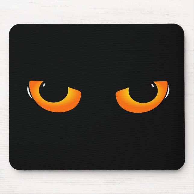 Spooky Cat Eyes Mouse Pad (Front)