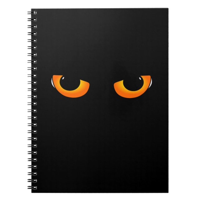 Spooky Cat Eyes Notebook (Front)
