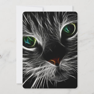 Spooky Cat Feline Soul Spirit Animal Holiday Card