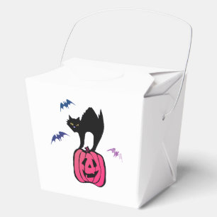 Spooky Cat Halloween Pumpkin Pop Art Favour Box