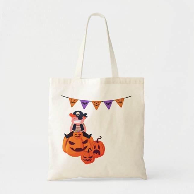 Spooky Cat Halloween Tote Bag (Front)