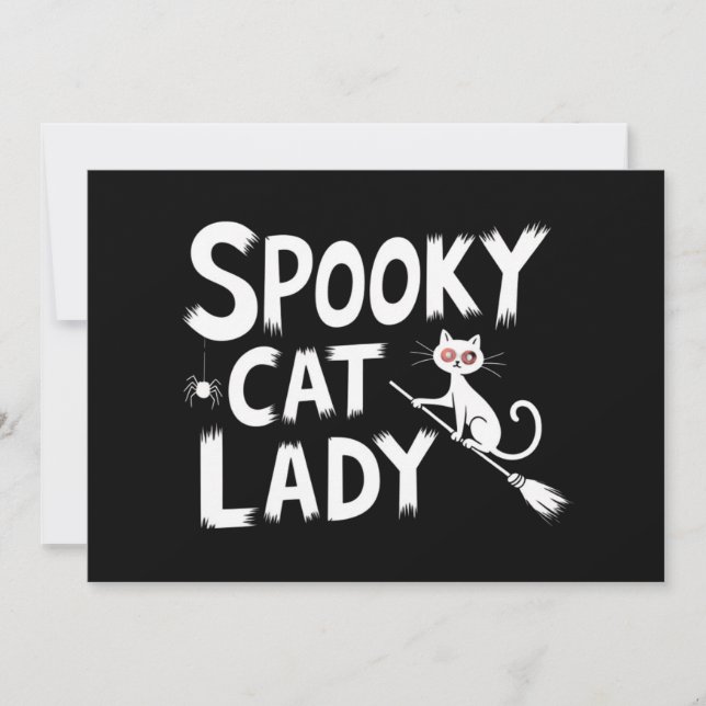 Spooky Cat Mum Spooky Cat Lady Halloween Cat Mum  Invitation (Front)