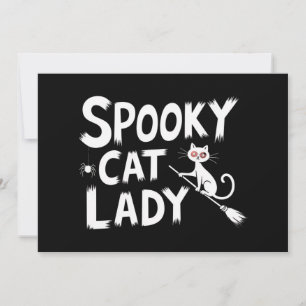 Spooky Cat Mum Spooky Cat Lady Halloween Cat Mum  Invitation