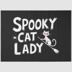 Spooky Cat Mum Spooky Cat Lady Halloween Cat Mum Tissue Paper