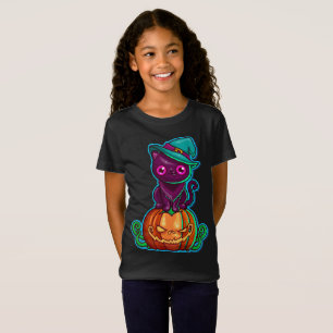 Spooky Cat on a Pumpkin Halloween   Shirt