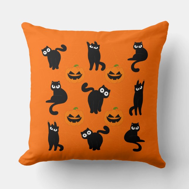 Spooky Cat Parade Cushion (Front)