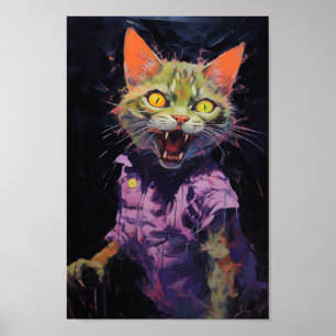 Spooky Cat Poster