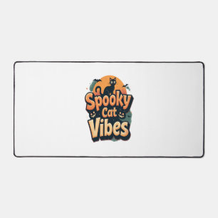 Spooky Cat Vibes Desk Mat