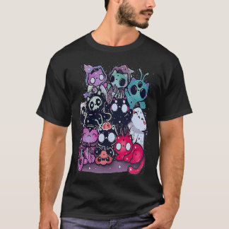 spooky cats pastel goth dark halloween costume T-Shirt
