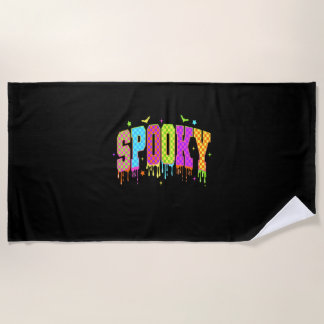 Spooky Checkered Halloween Beach Towel