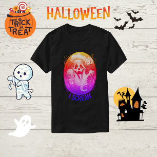 Spooky Chef Ghost Ice Cream Halloween Funny Men's T-Shirt