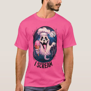 Spooky Chef Ghost Ice Cream Halloween Funny Men's T-Shirt