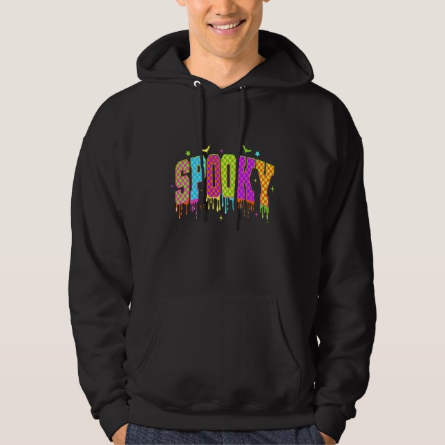 Spooky Chequered Halloween Hoodie (Front)