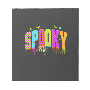Spooky Chequered Halloween Notepad