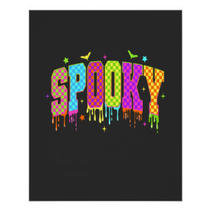 Spooky Chequered Halloween Poster