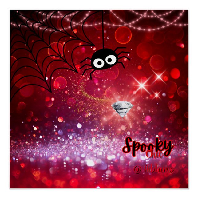 Spooky Chic Halloween Party Poster (Front)