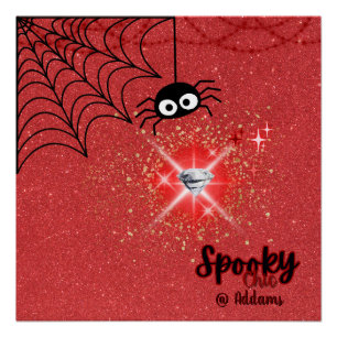 Spooky Chic Halloween Party Poster