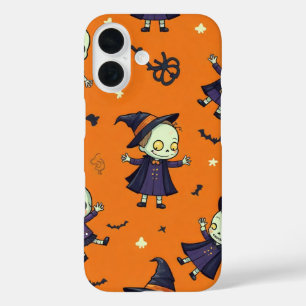 Spooky Chic Halloween Pillow - Frightfully Festive iPhone 16 Case