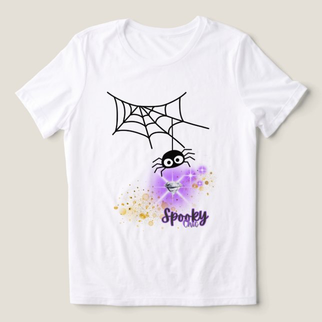 Spooky Chic T-Shirt Tri-Blend Shirt (Design Front)
