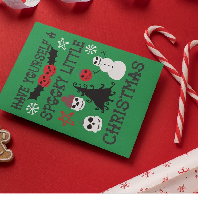 Spooky Christmas Creepy Goth Themed Holiday Card (Creator Uploaded)
