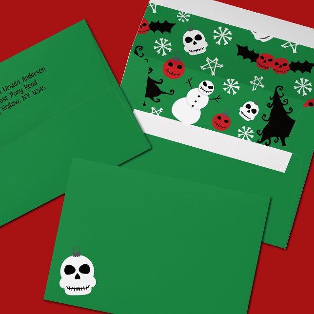 Spooky Christmas Creepy Goth Themed Holiday Envelope (Creator Uploaded)