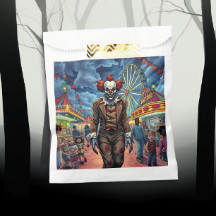 Spooky Clown at Carnival Comic Style Favour Bags