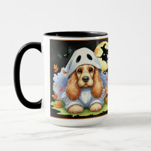 Spooky Cocker Spaniel Ghost Dog Halloween Gift Mug
