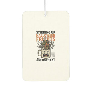Spooky Coffee Halloween Haunted Mug Graphic Shirt_ Car Air Freshener