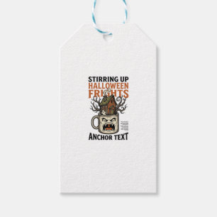Spooky Coffee Halloween Haunted Mug Graphic Shirt_ Gift Tags