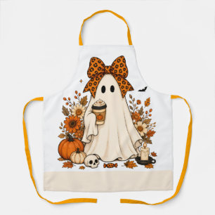Spooky Coffee & Pumpkin Kitchen Apron