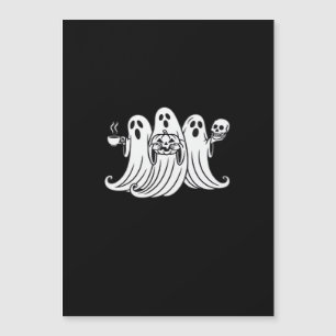 Spooky Coffee Sipping Pumpkin Holding
