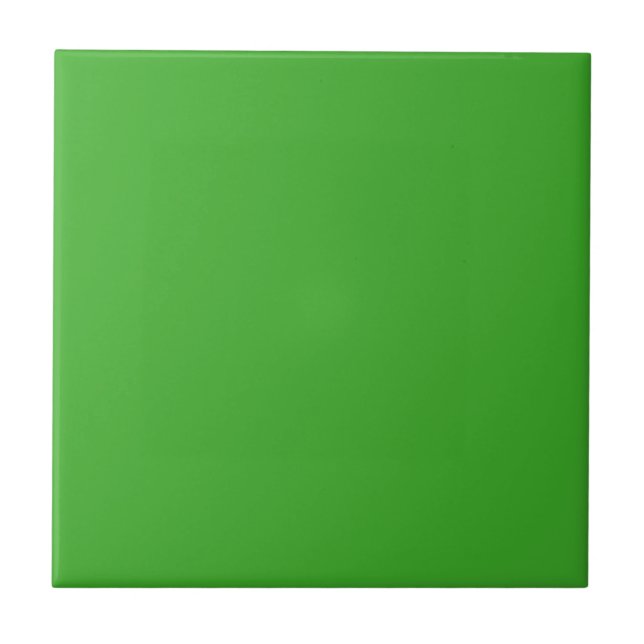 Spooky Colours - Bright Green Ceramic Tile (Front)