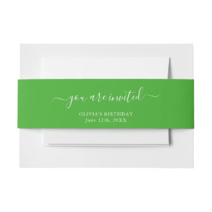 Spooky Colours - Bright Green Invitation Belly Ban Band