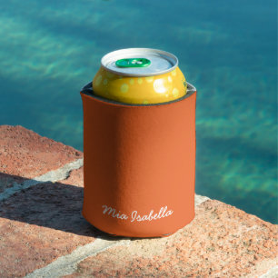 Spooky Colours - Deep Orange Custom Name Can Coole Cooler