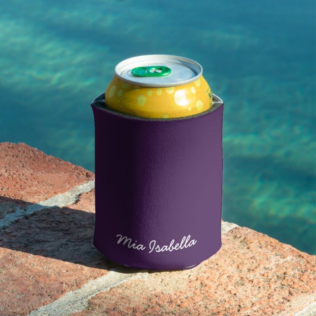 Spooky Colours - Deep Purple Custom Name Can Coole Cooler (In Situ Pool)