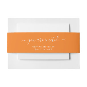 Spooky Colours - Orange Belly Band Invitation Belly Band