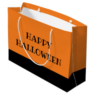Spooky Colours - Orange & Black Large Gift Bag