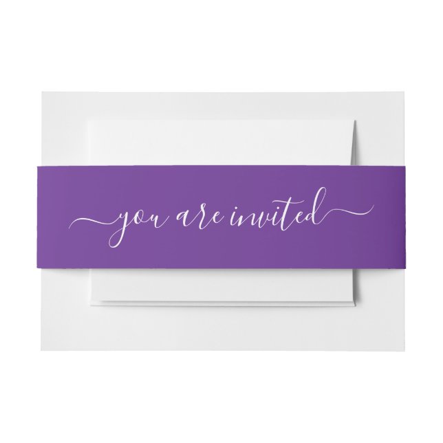 Spooky Colours - Purple Invitation Belly Band (Front Example)