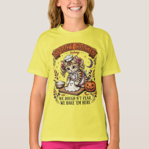 Spooky Cookies Baker Kitten Bakery HALLOWEEN PNG T-Shirt