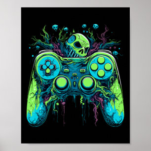 Spooky Cool Gaming Controller Video Game 1  Poster
