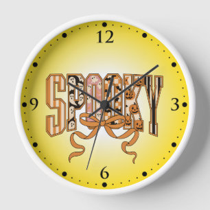 Spooky Coquette Halloween Aesthetic-66166 Clock