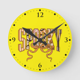 Spooky Coquette Halloween Aesthetic-66166 Round Clock
